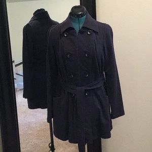 Double breasted belted CAbi jacket size M